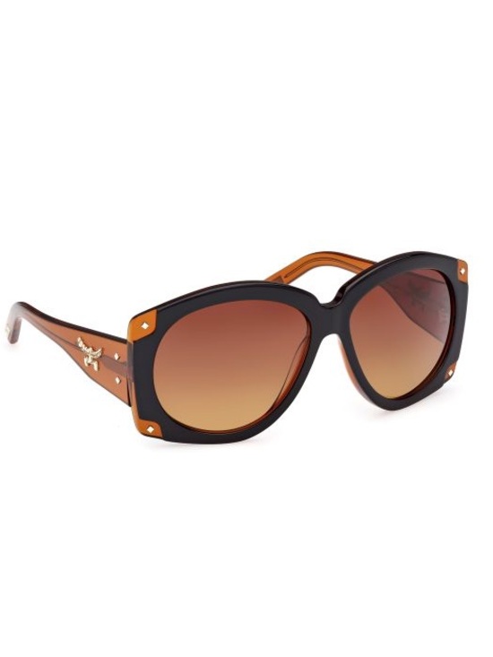 New MCM Black and Brown Oversized Gradient Oval Sunglasses Authentic main image 4